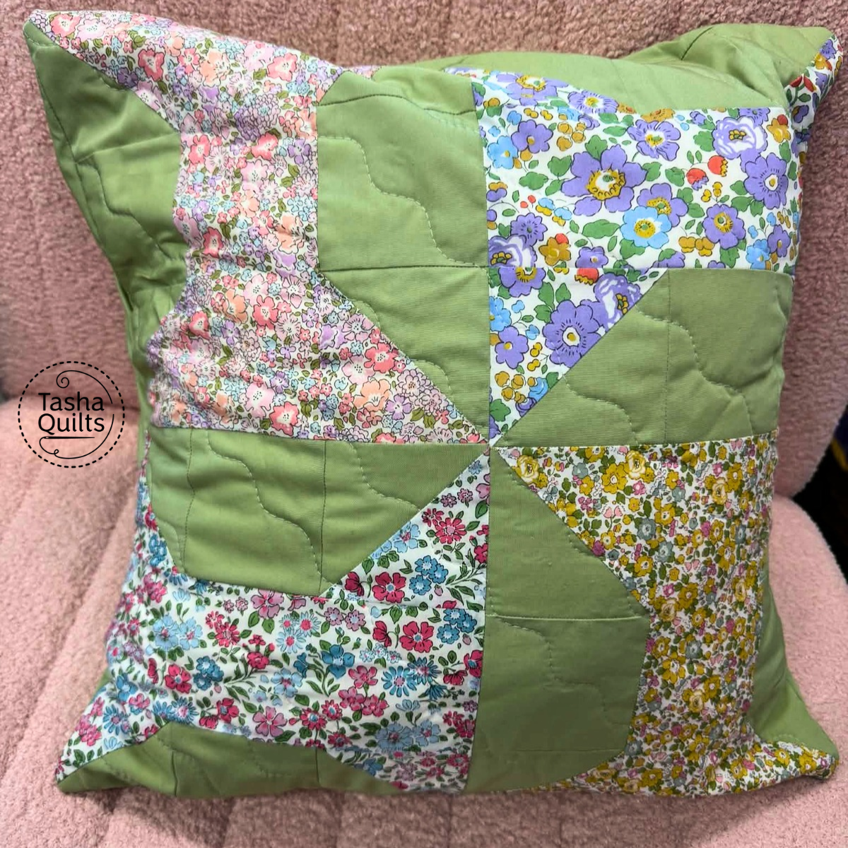 Mini Quilt Turned Pillow